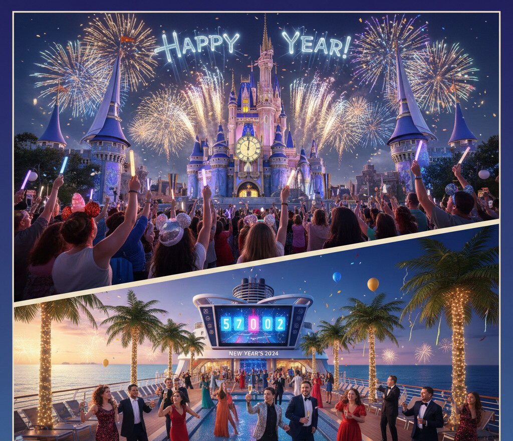 New Years Eve at Theme Parks Or At Sea?