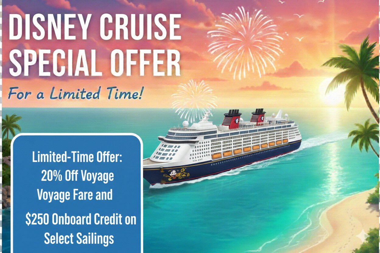 Disney Cruise Line 20% Off Voyage Fare and $250 Onboard Credit on Select Sailings